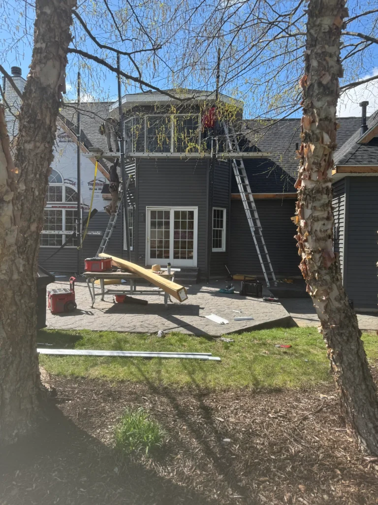 Clearway Exteriors crew installing a new roof